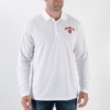 A man wearing the long sleeve polo.