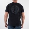 Back view of a man wearing the Baker's Single Barrel T-Shirt.
