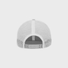 White Trucker Cap Back Image on gray background