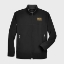Black Softshell Jacket Product Image on gray background