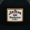black trucker hat with Jim Beam Manhattan Cocktail patch